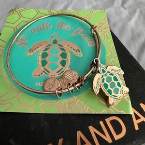 ALEX AND ANI Sea Turtle Charm Bangle